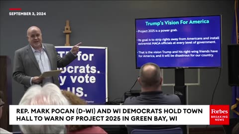 Mark Pocan And Wisconsin Democrats Hold Town Hall To Warn Of Project 2025 In Green Bay, WI