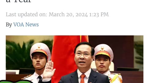 NEWS FLASH - President Vo Van Thuong of Vietnam has resigned