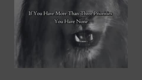 If You Have More Than 3 Priorities You Have None...