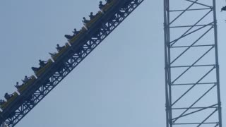 Millennium Force Coaster Stuck on Hill at Cedar Point September 11 2021