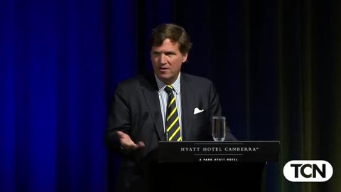 Tucker reacts to Julian Assange’s release during his speech in Australia: