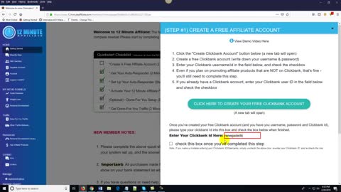 12 Minute Affiliate Program Demo