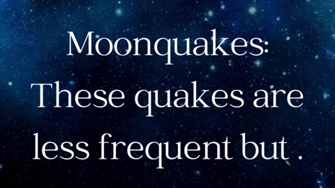 Moonqueakes and earthquakes