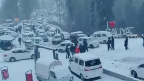 Snowfall in northern area of Pakistan