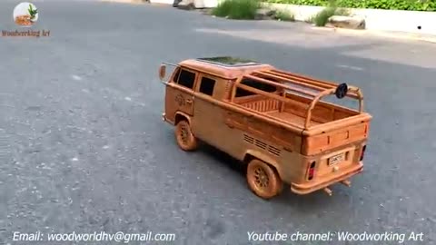 #Wood Carving - Volkswagen Type 2 (1976) - Amazing Beautiful Techniques