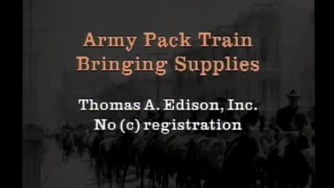 Army Pack Train Bringing Supplies, 1906