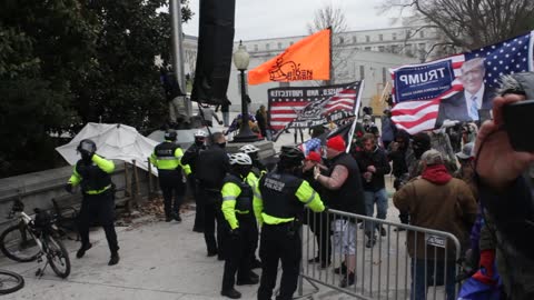 Live Raw video from capitol building event at the scaffolding scene