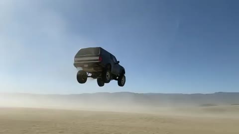 Epic vehicle sand dude jumping car