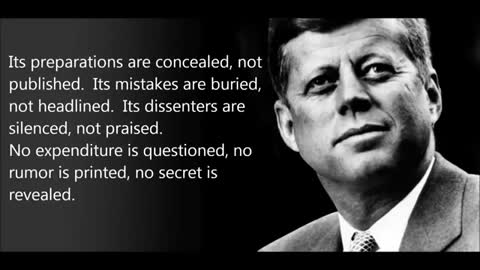 MUST LISTEN John F Kennedy warned on DE platforming and Censorship of the News - ' Secret Societies