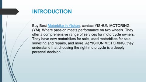 Get New Motorbike For Sale in Yishun