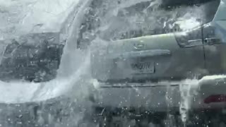 Water Pressure Holds up Car