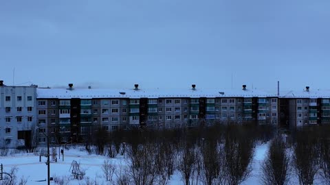 Street cleaning in Vorkuta