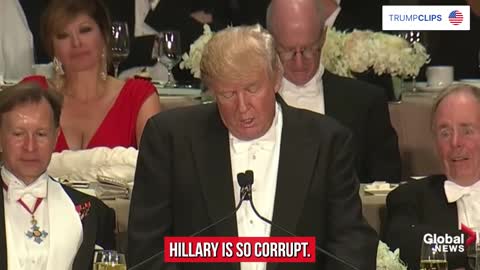 DONALD TRUMP ROASTS HILLARY CLINTON | Al Smith Dinner 2016 | TrumpClips