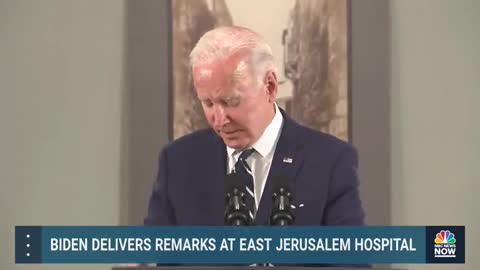 Biden Gets Coughing Fit at East Jerusalem Hospital