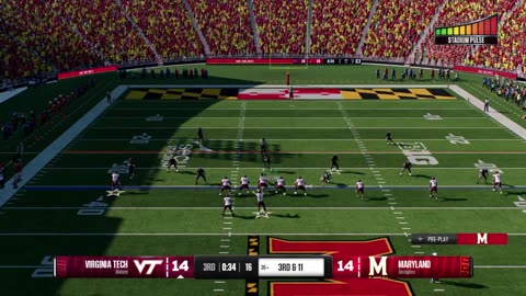 College football 25 - Maryland Terps VS Virginia Tech