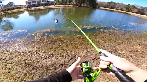 Fishing w/ SMALLEST Bass Lures from WALMART! (KICKED OUT)