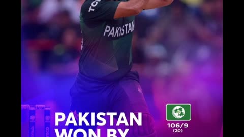 36th Match T20 World Cup 2024#A/PAKvsIRE.Pakistan won by 3 wkts. #cricket#shortvideo #viratkohli