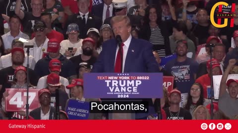 President Trump in Uniondale, NY – Tonight, I also want to send a message directly to Kamala Harris.