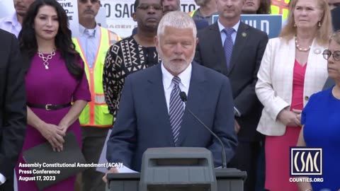 CSAC 1st VP & San Luis Obispo County Bruce Gibson at ACA 1 Press Conference 8-17-23