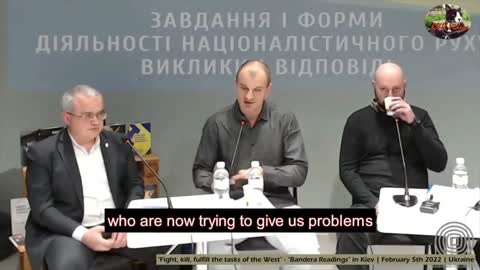 Yevhen Karas the leader of Ukraine's neo-Nazi terror gang C14's speech