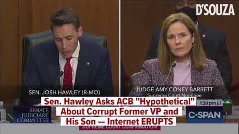 Sen. Hawley Asks ACB "Hypothetical" About Corrupt Former VP and His Son — Internet ERUPTS