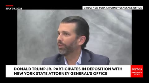 WATCH: Donald Trump Jr. Deposition Video Now Released By New York Attorney General's Office