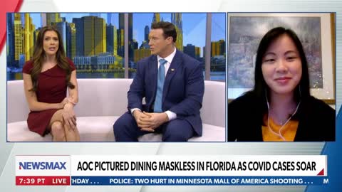 The Post Millennial's Mia Cathell tells Newsmax's Carl Higbie that AOC is "a career narcissist"