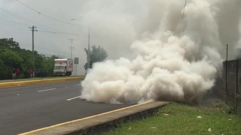 Ford Ranger Burns Out When Accelerator Gets Stuck