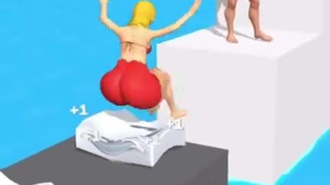 SQUEEZE Girl jumps and crushes everything in its path !!! funny game🏃‍♀️