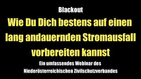 Blackout: Wie Du Dich bestens darauf vorbereiten kannst (NÖZSV I Jan/Febr 2021)