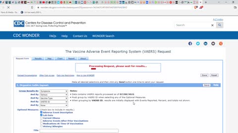 DIRECTIONS FOR HOW TO RUN A CDC GOV VAERS REPORT