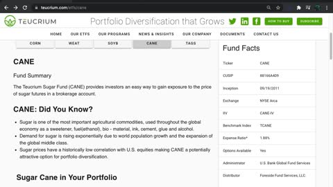 CANE ETF Introduction (Sugar Cane)