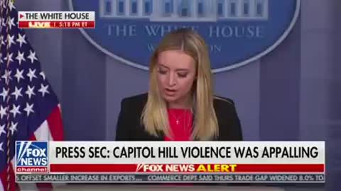 Kayleigh McEnany delivers a message on behalf of the White House