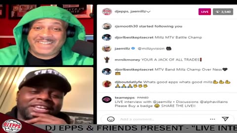 DJ EPPS & FRIENDS PRESENT - _LIVE INTERVIEW W_ JAE MILLZ @JAEMILLZ & O.G. SESSIONS WITH A.V. @ALP…