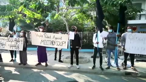 Anti-coup protest in Myanmar's second city