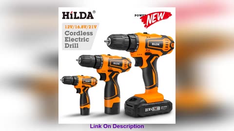 Exclusive HILDA Electric Drill 12V 16V 20V Cordless Drill