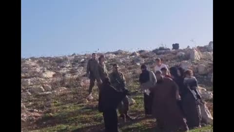 WEST BANK PALESTINE TODAY IDF ASSISTING SETTLER