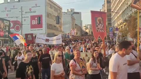 Tens of Thousands of Serbs Take to the Streets of Belgrade to Preserve the Traditional Family, Religion, and Moral Values