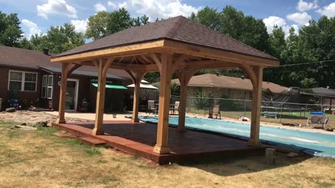 Gazebo build, building a gazebo covered in cedar wood | how to build a gazebo