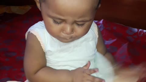 Baby is very upset with her dress।।cute baby video।।