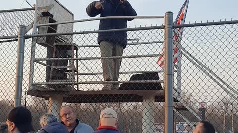 Dr. Paul Elias Alexander speaks at the People's Convoy in Hagerstown, Maryland