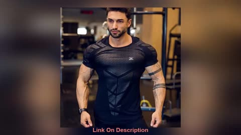 Deal 2023 New large-type Men Compression T-shirt men Spor