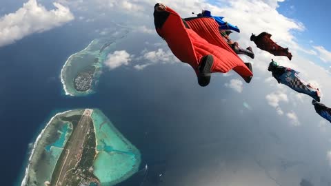 Wingsuit Flying over the Maldives Islands-15