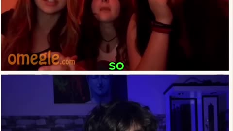 Omegle reaction __girl see a handsum boy