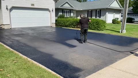 Professional Asphalt Spray Sealing: “The All Around Edgy One” Top Coats Pavement Maintenance