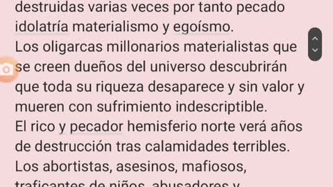 Urgente Colombia y mundo, los castigos traerán cataclismos y catástrofes de grandes magnitudes