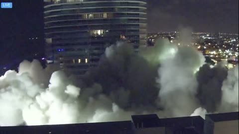 Raw Video of Surfside Building Demolition Florida.