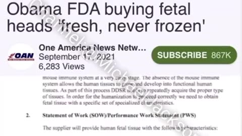 From Patriot Attorney Tom Fitton - FDA Buying Fetal Heads With Tax $$$