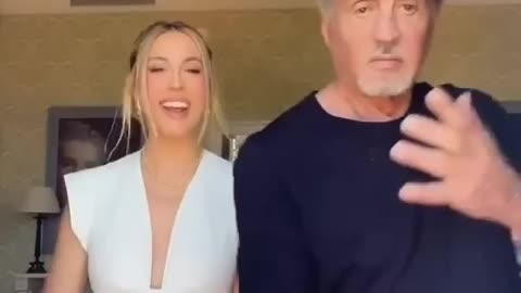 Sylvester Stallone stealing the spotlight