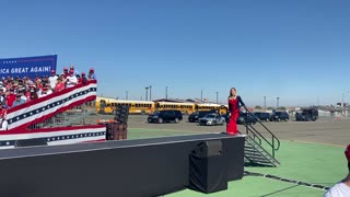 Evie Clair Singing National Anthem at Trump Rally